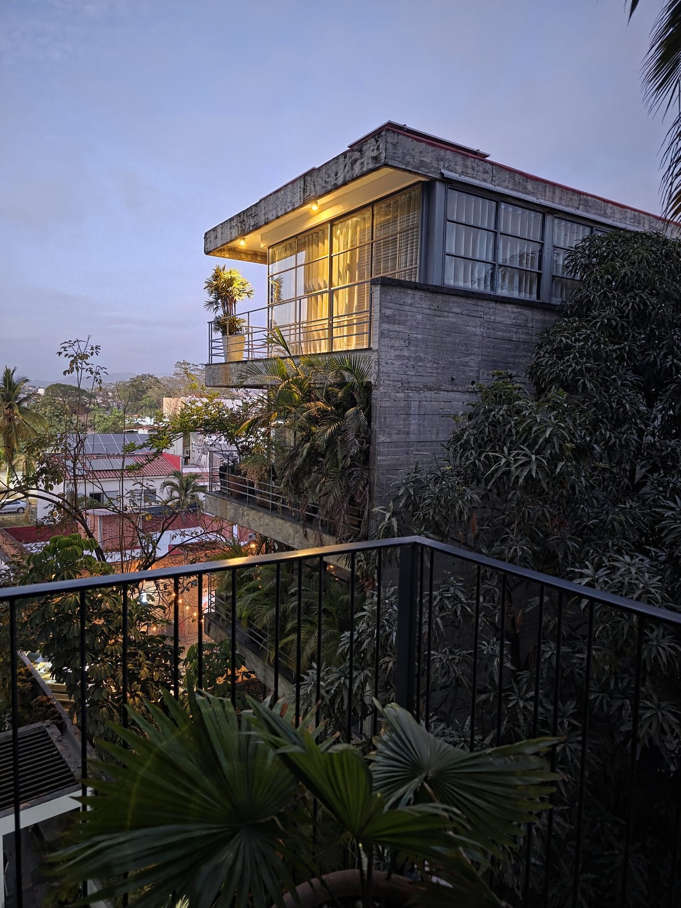 Mexico balcony at dusk